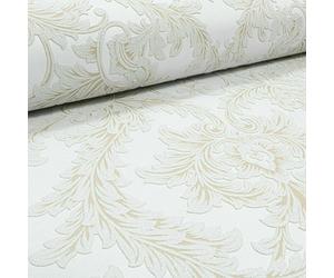 Erismann Gold Cream Glitter Baroque Floral Damask Heavyweight Feature Vinyl Wallpaper