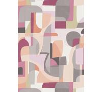 Erismann Graphic Abstract Wallpaper 10432-06 Violet/Peach/Sage Multi