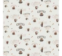 Erismann Grey/ Creme Coffee Cups Wallpaper