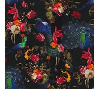 Erismann Instawalls Peacock Bird Floral Wallpaper Multi/Black 6371-15
