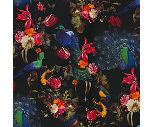 Erismann Instawalls Peacock Bird Floral Wallpaper Multi/Black 6371-15