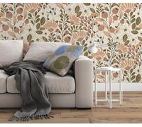Erismann Jardin Poetry Floral Wallpaper - Brown