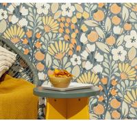 Erismann Jardin Poetry Floral Wallpaper - Green