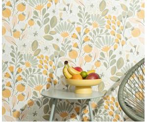 Erismann Jardin Poetry Floral Wallpaper - Yellow
