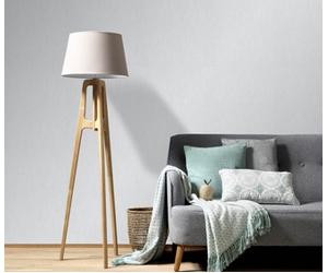 Erismann Linear Flow - Plain Blown Wallpaper In Light Grey