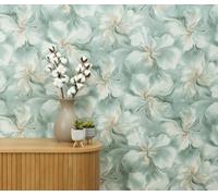 Erismann Liquid Aura In Green Vinyl Wallpaper
