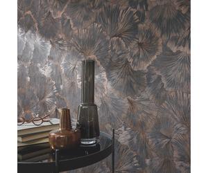 Erismann Luxurious Leaf Wallpaper Metallic Exotic Textured Vinyl Grey 10373-47