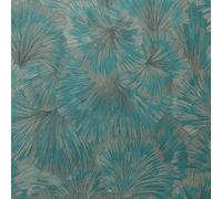 Erismann Martinique Leaf Textured Vinyl Wallpaper in Teal Erismann Teal