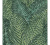 Erismann Martinique Palm Leafs Leaves Foliage Jungle Forest Wallpaper in Green Erismann Green