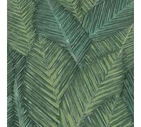 Erismann Martinique Palm Leaves Foliage Textured Green Wallpaper