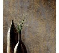 Charcoal Concrete Effect Wallpaper Taupe Brown Gold Metallic Textured Vinyl