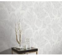 Erismann Bliss Luxurious Leaf Textured White Vinyl Wallpaper
