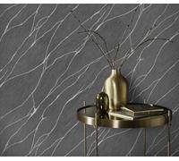 Erismann Opus Calore Vinyl Wallpaper - Black