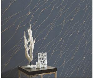 Erismann Opus Calore Vinyl Wallpaper - Blue