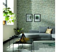 Erismann Paradisio Wood Block Pattern Wallpaper Faux Effect Bark Glitter 6304-08
