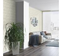 Erismann Paradisio Wood Block Pattern Wallpaper Faux Effect Glitter 6304-02