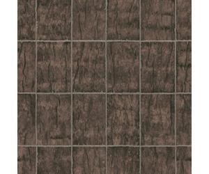 Erismann Paradisio Wood Block Tiles Pattern Wallpaper Square Faux Effect Bark Glitter Brown 6304-33