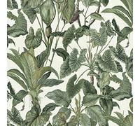 Erismann Paradiso Wallpaper Jungle Green Leaves Paradise Tropical Feature Vinyl