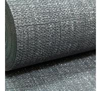 Erismann Plain Charcoal Black Grey Linen Glitter Textured Paste The Wall Wallpaper Vinyl