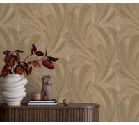 Erismann Plume Wallpaper In Gold