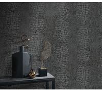 Erismann Scala - Textured Embossed Wallpaper In Black