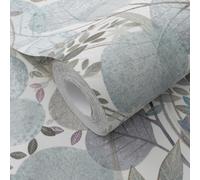 Erismann Floral Green Cream Off White Non Woven Paste The Wall Wallpaper, Green