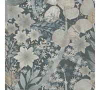 Erismann Secret Grove Vinyl Wallpaper in Blue Erismann Blue