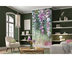 Erismann Stunning Floral Garden 3D Photographic Mural - Green & Lilac