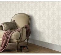 Erismann Timeless Damask Textured Cream Vinyl Wallpaper