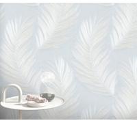 Erismann Trace Feather Wallpaper In Blue
