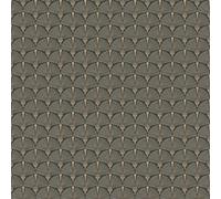 Erismann Versailles Sea Shell Arch Floral Fan Art Deco Black Gold Geo Wallpaper