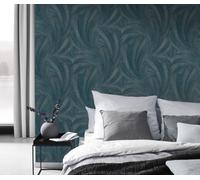 Erismann Wallpaper Plume Petroleum