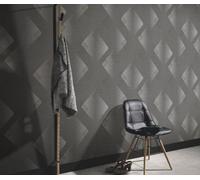 Erismann Wallpaper Vertex Anthracite