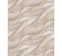 Erismann 10257-02 Non-Woven Wallpaper Casual Chic Waves Pattern Beige Grey