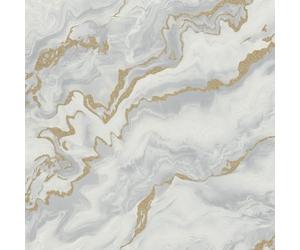 Erismann White Marble Wallpaper, Vinyl, Modern, 0.53m x 10.05m, Elle 4 Collection