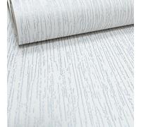 Erismann White Silver Metallic Shimmer Glitter Shine Textured Wallpaper