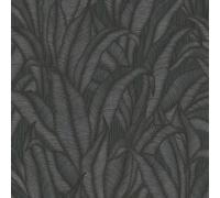 Erismann Zanzibar Leaf Black Metallic Wallpaper 10371-15