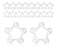 Erismithh Balloon Ring Clips 50Pcs Multi-Functional Plum Blossom-Shaped Balloon Rings Buckle Reusable Balloons Arch Clips Suitable for Birthday Parties Wedding Venues Anniversary Celebrations (50)