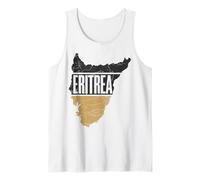 Eritrea Country Map in Collegiate Font Tank Top