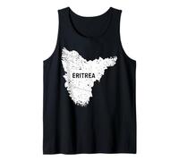 Eritrea Country Map in Collegiate Font Tank Top