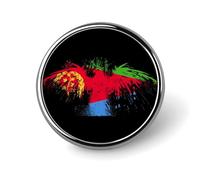 Eritrea Eritrean Flag Round Metal Badge Lapel Pin,Stylish Patriotic Pattern Button Brooch Decorative Badges for Men Women