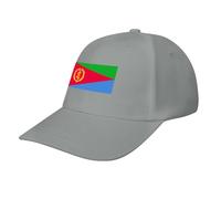 Eritrea Flag Baseball Hat,Classic 6 Panel Adjustable Fashion Cap for Women Men,Running Workouts and Outdoor Gray