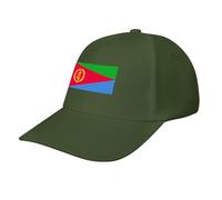 Eritrea Flag Baseball Hat,Classic 6 Panel Adjustable Fashion Cap for Women Men,Running Workouts and Outdoor Army Green