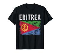 Eritrea Flag Distressed - Men Women Kids - Eritrean Flag T-Shirt