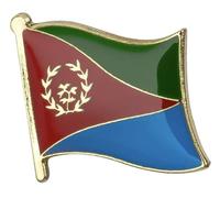 Eritrea Flag Enamel Pin Badge - 1.9cm x 1.6cm Gold Plated Lapel Pin - Patriotic Souvenir and Collectible