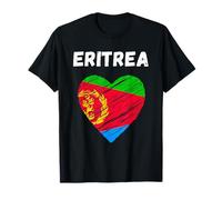 Eritrea Flag Holiday Eritrea Heart Eritrean Flag T-Shirt