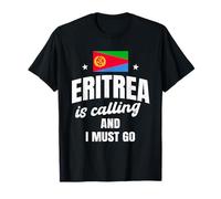 Eritrea is Calling Travel Eritrean Flag Design T-Shirt