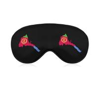 Eritrea Map with Flag Inside and Ribbon Fashion Eye Mask Printed Sleep Masks Soft Unisex Blackout Covering with Adjustable Strap