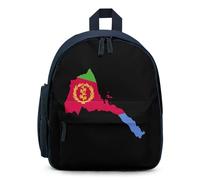 Eritrea Map with Flag Inside And Ribbon Small Travel Backpack for Laptop Casual Daypack Lightweight Bag for Camping Work