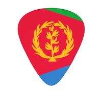 Eritrean flag 12 guitar picks per pack, available in 3 different thicknesses, suitable for electric guitars, ukuleles, etc.
